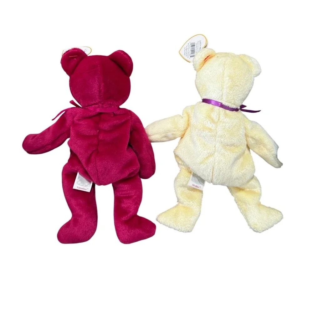 Ty Beanie Babies Plush Lot 4 Valentina Mother Peace Spunky Multicolor Excellent - Picture 6 of 7